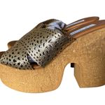 Steve Madden NWTs NIB Saffron Leather Lining Wedge Gold Platform Sandals size 9 Photo 8