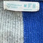 Primark V-Neck Colorblock Knit Cardigan Sweater Button Front Size Medium Blue Gray Photo 5