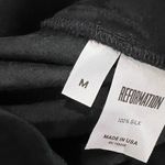 Reformation Black 100% Silk Drape Front Button Closure Blouse Sz M Photo 9