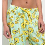 Looney Tunes Tweety Bird Green & Yellow Pajama Pants Size M Size M Photo 3