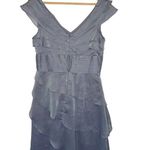 Adrianna Papell Dress Womens 6 Fairy Sleeveless Tiered V Neck Iridescent Purple Photo 2