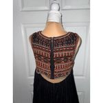 Free People  Aztec Bib Dress in black. Excellent condition. Size 8 Photo 5