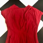 Escada Dress Darla Cherry Red Cerise Cherry Color Lacquer Gathered Detail US 8 Photo 4