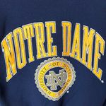 Urban Outfitters Notre Dame Crewneck Sweatshirt Vintage 90s Extra Small XS Blue Graphic Photo 2