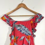 Patrons of Peace Tropical Print Ruffled Tank Photo 7