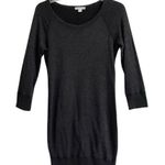 James Perse Standard  Black Sweatshirt Shift Dress women’s S  Raglan Pull on Photo 0