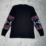 PINK - Victoria's Secret  Shirt Women XS Sequin Holiday Tee Black Sequins Snowflakes Photo 2