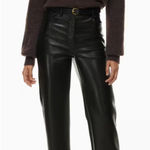 Wilfred  the melin pant High-waisted Vegan Leather pants Straight Size 12 Photo 0