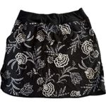 Lands' End Size 4 Women's Floral Black Sport Skirt Elastic Waist Lightweight Photo 0