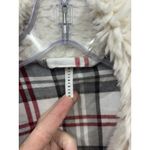 Pottery Barn  Womens Plaid Flannel Soft Faux Fur Belted Robe Generous S-M Photo 5