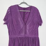Purple Lace Formal Maxi Dress Size 2X Purple Formal Wedding Guest Dress Photo 3
