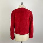 Saint Laurent  Red Suede Boyfriend Shearling Jacket NWT XLarge Photo 6