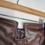 ZARA BLOGGER'S FAVE  Strapless Faux Leather Bodysuit Brown Photo 7