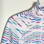 FILA multicolor neon rainbow performance quarter zip top size S Photo 4