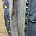 Spencer Alexis Vintage 90s Large Denim Button Down Maxi Shirt Dress Safari Style Blue Photo 11