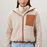 Spiritual Gangster  Quilted Jacket Cream Tan 100% Cotton XS Photo 0