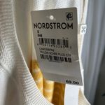 Caslon  Yellow White Stripe Tunic Sweater‎ Size S Lightweight Long Sleeve New Photo 14