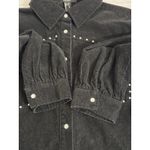 Forever 21 Oversized Corduroy BLACK Shirt Jacket Women's Retro SZ MEDIUM Photo 6