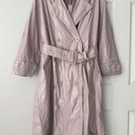 Anthropologie Maeve Patent Faux Leather Trench Coat, Size S/M Photo 4