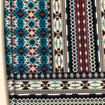 By & By Pencil Skirt Navy, Red, Teal Aztec Small Blue Photo 1