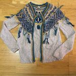 Gimmicks by BKE Gimmicks BKE Oatmeal Fringe Coastal Cowgirl Western Chunky Cardigan Swea… Photo 2