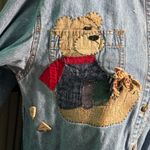 Newton Trading Co. Vintage Blue Denim shirt with Bear and Tree Design Size M Photo 4