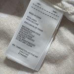 Ellen Tracy  Women's small linen blend v-neck Beige & White Leaf Print tie top Photo 4