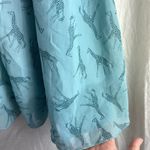 Final Touch Blue Giraffe Print Midi Skirt SIze Medium Photo 2