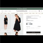 Tuckernuck  Black Stretch Crepe Royal baby doll Shirt Dress size small Photo 13