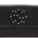 Gucci  STUDDED INTERLOCKING GG BLACK CANVAS & LEATHER CONTINENTAL WALLET Photo 0