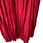 Sundance Dark Red Tassel Embroidered Pleated Elegant Cotton Maxi Dress size XL Photo 7