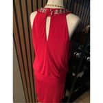White House | Black Market  Dress Red Silver Trim Size S lined sexy but classy NWT Photo 3