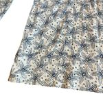 Sigrid Olsen  100% Cotton V-Neck Tunic Top Sequin Star Fish Long Sleeve Sz Medium Photo 3