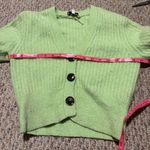 & Other Stories & OTHER STORIES Wool Alpaca Blend Green Crop Cardigan- Size XS Photo 9