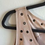 Moda Tesoro Dress Pink Sand Faux Suede w/Grommets Sleeveless Mini Dress Sz M NWT Photo 3