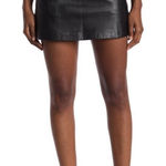 Reiss Mimi Paneled Leather Mini Skirt, Black, Size 10, Designer Luxury, NWT Photo 0
