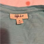 Style & Co . Aqua Blue Top Photo 2