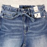 Judy Blue High Waist Release Hem Jogger Style Blue Denim Shorts Small NWT Photo 3