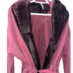 Free People  Westwood Hooded Cardigan Women Small Velvet Robe Boho Long Duster Photo 6