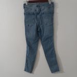 Free People FP We The Free 31x27 High Waisted Skinny Raw Hem Jeans in Light Blue Photo 5