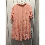 Pilcro Anthropologie Suzanne Peach Coral Pink Button-Up Shirt Dress Size Large Photo 5