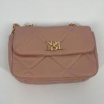 Stylish Quilted Crossbody Bag with Gold Hardware Pink Photo 0