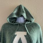 Abercrombie & Fitch NWT Long Sleeve Drawstring Hooded Sweater Green White Large Photo 1