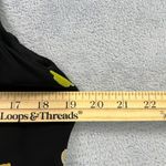 Vtg. Carol Anderson‎ Maxi Dress Flower Leaf Square Print Black/Multi Sleeveless Size M Photo 3