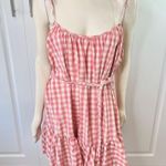 The Impeccable Pig Spin Around Pink Gingham Babydoll Peasant Dress Photo 9