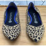 Rothy's  Leopard Print Flats The Pointe Toe Black Tan Womens Shoes Size 9 Photo 1