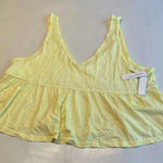 Abound  Womens Yellow Tank Top Size Xtra Large Peplum Waist Crop‎ V Neck Photo 0