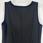 Ann Taylor Black Pleated Laser Cut Scuba Dress Sleeveless Eyelet Stretch Size 2 Photo 7