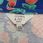 Crown & Ivy New With Tags  Ruffle Sleeve V-Neck Tee Size Petite M Photo 5