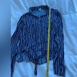 Roxy  Striped Blue & white Button-Up Shirt size 6 Photo 1